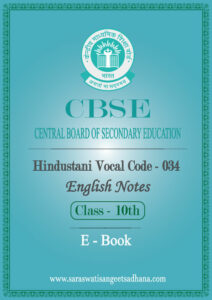 cbse class 10 music notes in english hindustani vocal code 034